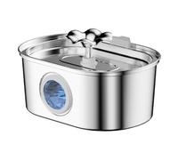 88oz Cats Fountain With Water Filtering For Dog Cats Automatic Flower Pet Water Fountain Recirculated Dispenser Stainless Steel