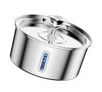 88oz Cats Fountain With Water Filtering For Dog Cats Automatic Flower Pet Water Fountain Recirculated Dispenser Stainless Steel