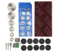 88Pcs Electric Sander Accessories Kit 8 Hole Saw Blades Sandpaper Grinding Discs Set for Cutting Grinding Trimming Wood Metal Ceramic Tile Plastic