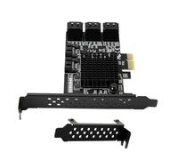 88SE9215 PCI-E to 8xSATA 3.0 Expansion Card Up to 6.0Gbps Data Transfer Support PCI-E x1 x2 x4 x8 x16 & SATA HDD for PC