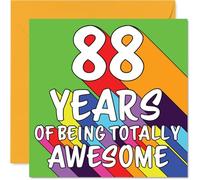 88th Birthday Cards for Women and Men, Rainbow Awesome