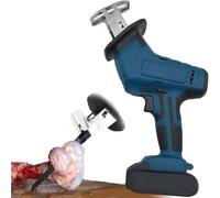 88V Electric Bone Saw, Cordless Reciprocating Meat Saws, with 1/2 Batteries + 4 Blades, 0-3000RPM, 15mm reciprocating Stroke, for Wood/Metal/Bone,1-Battery
