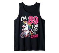89 Birthday 89 Years Old 89th Men Women Unicorn Funny Tank Top