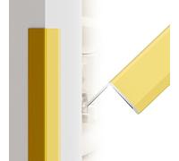 89 Degree Metal Edging Trim for Wall Corner, Set of 3 L-Shape Stair Nosing Covering with Backing Grooves, 1 m Long Window Sill Edge Binder(Gold,W6mm (1/4"))