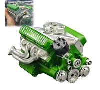 89%-Gasoline Ohv V8 Small-Block Engine Model Kits, Cison V8 Engine Kit Gasoline, Build Your Own Stem V8 Model Engine for Adults, Mini Cison V8 Engine Kit Gas (Green)