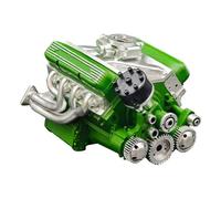 89%-Gasoline Ohv V8 Small-Block Engine Model Kits, Mini V8 Model Engine Kit, Build Your Own Stem V8 Model Engine for Adults, V8 Engine Kit Gasoline, Physics Experiment Set for Adult (Green)