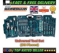 89 Pcs Mannesmann Home Tool Kit Universal Socket Set Screwdriver Carry Case DIY