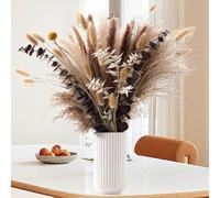 89 Pcs Natural Dried Pampas Grass Decor Set - Boho Style Bunny Tails & Cream White Pampas for Wedding Centerpieces, Rustic Party Table Decor, Artificial Floral Arrangements and Summer Home Decoration