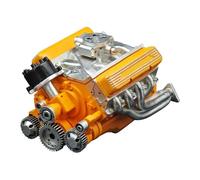 89% Petrol Ohv V8 Small Block Engine Model Kits, Cison V8 Engine Kit Petrol, V8 Engine Kits, Realistic Internal Combustion Engine Model Kit - KIT Version (Yellow)