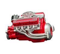 89% Petrol Ohv V8 Small Block Engine Model Kits, Cison V8 Engine Kit Petrol, V8 Engine Kits, Realistic Internal Combustion Engine Model Kit - KIT Version (Red)