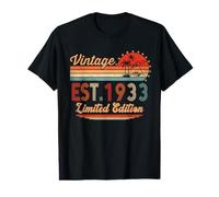 89 Year Old Gifts Vintage 1933 Limited Edition 89th Birthday Value Graphic T-Shirt