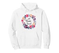 89 Years Loved Floral 89th Birthday Men Women Anniversary Pullover Hoodie
