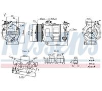 890947 COMPRESSOR, AIR CONDITIONING NISSENS