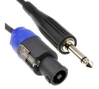 8989 PA System Twist-On Locking Speaker Lead - Yellow 6.35mm Mono Plug, 3m