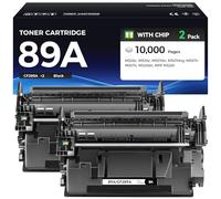 89A Black Toner Cartridge with Chip Compatible with HP M507 MFP M528 Series | Replacement HP 89A 89X Toner for LaserJet Enterprise MFP M528dn M528f M507dn M507dng M507n M507x M528c M528z Printer | 2-Pack