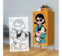 89cm Pet Design Stencil for Walls Painting Reusable Decor to Paint On Wall Art for Furniture Decoration Creative Template Project S591