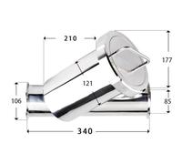 89mm Pipe OD 3.5" Tri Clamp Ferrule 106mm SUS304/316 Stainless Steel Sanitary Y Shaped Strainer Filter Valve Home Brew(800 MESH_SUS304)
