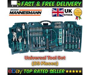 89pcs Universal Household Tool Kit Socket Set Screwdriver Carry Case Home DIY UK