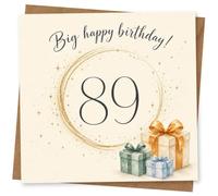 89th Birthday Card, Elegant Gift Boxes Gift Box Design