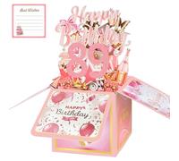 89th Birthday Card with Envelopes for Women, Birthday Decorations for Grandma, Bday Gift Box for 89 Year Old, Unique Handmade Foldable Celebration 3D Cards for Mother