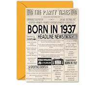 89th Birthday Cards for Women and Men, Born In 1938 Newspaper