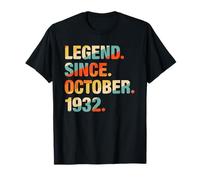 89th Birthday Gift 89 Year Old Legend Since October 1932 T-Shirt