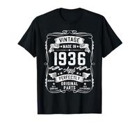 89th Birthday Gifts for Men 89yr 89 Years Old Vintage 1936 T-Shirt