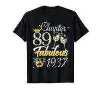89th Birthday Queen Chapter 89 Fabulous Since 1937 Women T-Shirt