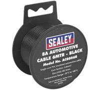 8A Thick Wall Automotive Cable - 7M Reel - Single Core - Pvc Insulated - Black