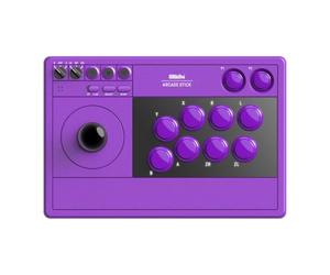 8Bitdo Arcade Stick for Switch/Switch 2 & Windows PC, Wireless Bluetooth, 2.4G Adapter & Wired USB-C Arcade Fight Stick, Dynamic Button Layout, Macro Buttons, Turbo Functionality - Purple