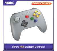 8BitDo N64 Bluetooth Controller with Hall Effect Joysticks for Analogue 3D, Nintendo Switch, Switch 2, Windows and Android, PC White