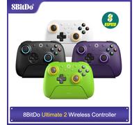 8BitDo Ultimate 2 Wireless Controller for Windows PC, Apple, Steam & Android, Gaming Controller with TMR Joysticks, Hall/Tactile Triggers, Motion Control, 1000Hz Polling Rate, Clear Blue