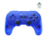 8Bitdo Pro 2 Bluetooth Controller with Hall Effect Joysticks, 2 Pro Back Paddle Buttons, Wireless Gaming Controller for Switch/Switch 2, PC, Android, and Steam Deck & Apple(Transparent Blue Edition)