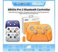 8BitDo Pro 3 Bluetooth Controller TMR Joysticks 2.4G Wireless Gamepad for Windows/Android/SteamOS/iOS/Nintendo Switch Controller orange