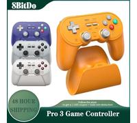8BitDo Pro 3 Bluetooth Controller Wireless Gamepad TMR Joysticks for Nintendo Switch/Switch 2 Windows ANDROID iOS PC Controller Orange
