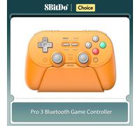 8BitDo Pro 3 Bluetooth Gamepad，Wireless Game Controller with TMR Joysticks for Nintendo Switch 1/2, PC Windows, Apple IOS, Steam Orange