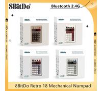 8BitDo Retro 18 Mechanical Numpad Bluetooth 2.4G Wireless for PC Windows 10 and Android Notebook Accessories Wired Connect N Edition