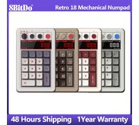 8BitDo Retro 18 Mechanical Numpad,Calculator Mode18 Keys Bluetooth/2.4G/Wired Numpad Game Accessories for Windows and Android N Edition