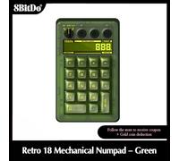 8BitDo Retro 18 Mechanical Numpad - Jade，Bluetooth/2.4G/Wired Numpad Calculator Mode 18 Keys ,Game Accessories for PC Android M