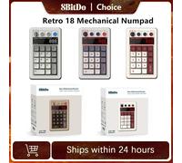 8BitDo Retro 18 Mechanical Numpad, Suporta Modo Calculadora, Bluetooth, 2.4G, Numpad Com Fio Para Windows E Andro N Edition