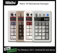 8BitDo Retro 18 Mechanical Numpad, Supports Calculator Mode, Bluetooth/2.4G/Wired Numpad for Windows and Android N Edition