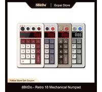 8BitDo Retro 18 Mechanical Numpad, Supports Calculator Mode, Bluetooth / 2.4G / Wired Numpad for Windows and Android M Edition