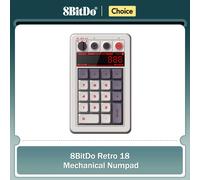 8BitDo - Retro 18 Mechanical Numpad, Supports Calculator Mode, Bluetooth/2.4G/Wired Numpad for Windows and Android M Edition