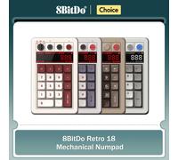 8BitDo Retro 18 Mechanical Numpad , Supports Calculator Mode, Bluetooth / 2.4G / Wired Numpad for Windows and Android N Edition