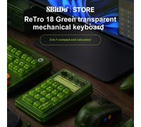 8BitDo Retro 18 Mechanical Numpad Xbox Licensed Transparent Green Bluetooth 2.4G Wired Hot-swappable Calculator Mode for Windows Jade