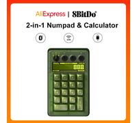 8BitDo Retro 18 Xbox Licensed Green Mechanical Numpad BT 2.4G Type-C Wired Hot-Swappable Calculator Mode for Windows Android PC Jade