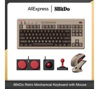 8BitDo Retro 87 Mechanical Keyboard Hot Swappable Gaming Keyboards with R8 Retro Mouse for Windows and Android Accessories C64 Edition