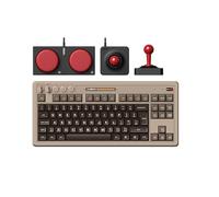 8Bitdo Retro Mechanical Keyboard, Bluetooth/2.4G/USB-C Hot Swappable Gaming Keyboard with 87 Keys, Dual Super Buttons and Super Stick for Windows and Android - ISO UK Layout - C64 Edition