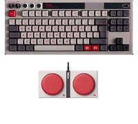 8Bitdo Retro Mechanical Keyboard, Bluetooth/2.4G/USB-C Hot Swappable Gaming Keyboard with 87 Keys, Dual Super Buttons and Super Stick for Windows and Android - ISO UK Layout - N Edition