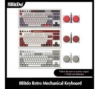 8Bitdo Retro Mechanical Keyboard,Bluetooth/2.4G/USB-C Hot Swappable Gaming Keyboards,Game Accessories for Windows and Android N Edition